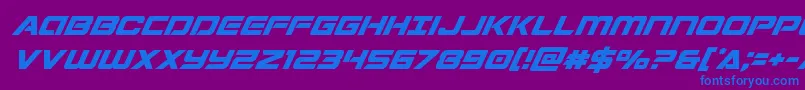 Stardustersuperital Font – Blue Fonts on Purple Background