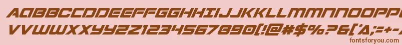 Stardustersuperital Font – Brown Fonts on Pink Background