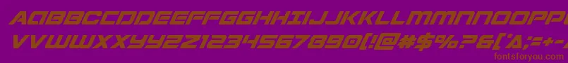 Stardustersuperital Font – Brown Fonts on Purple Background