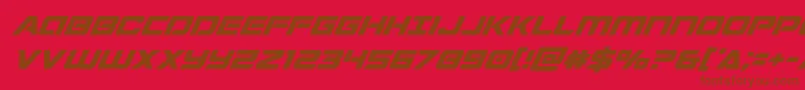 Stardustersuperital Font – Brown Fonts on Red Background