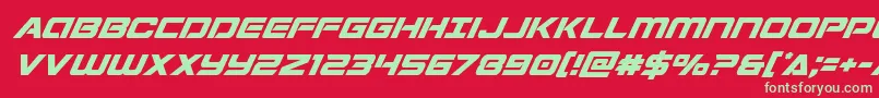 Stardustersuperital Font – Green Fonts on Red Background