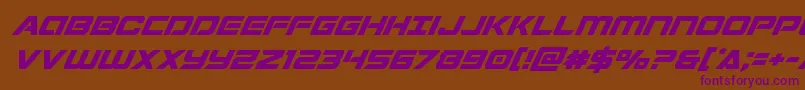 Stardustersuperital Font – Purple Fonts on Brown Background