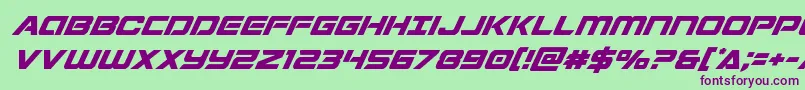 Stardustersuperital Font – Purple Fonts on Green Background