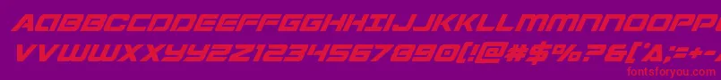 Stardustersuperital Font – Red Fonts on Purple Background