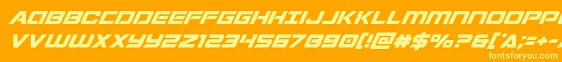 Stardustersuperital Font – Yellow Fonts on Orange Background