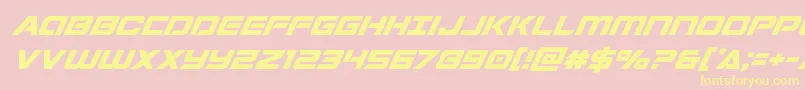 Stardustersuperital Font – Yellow Fonts on Pink Background
