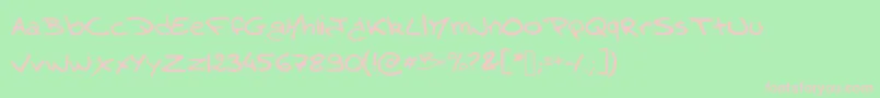 Benbrousseau Font – Pink Fonts on Green Background