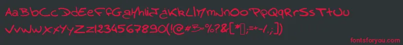 Benbrousseau Font – Red Fonts on Black Background
