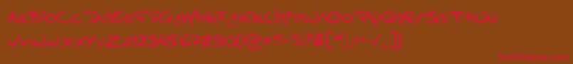 Benbrousseau Font – Red Fonts on Brown Background