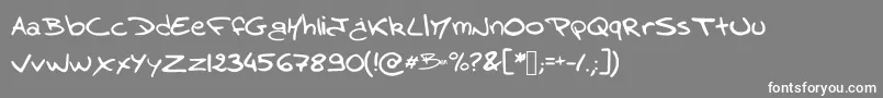 Benbrousseau Font – White Fonts on Gray Background