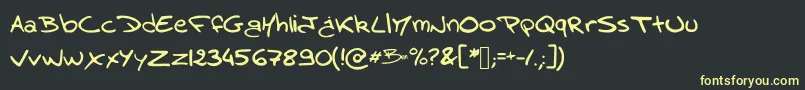 Benbrousseau Font – Yellow Fonts on Black Background