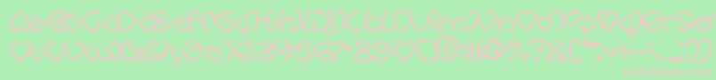 AllAboutLove Font – Pink Fonts on Green Background