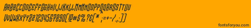 Шрифт SteamwreckItalic – чёрные шрифты на оранжевом фоне
