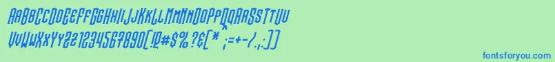 Шрифт SteamwreckItalic – синие шрифты на зелёном фоне