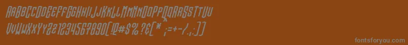 フォントSteamwreckItalic – 茶色の背景に灰色の文字
