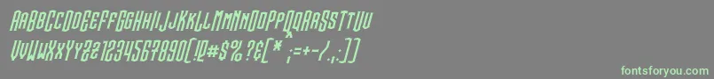 Шрифт SteamwreckItalic – зелёные шрифты на сером фоне