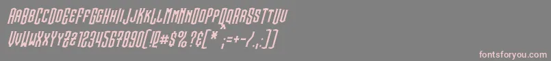 フォントSteamwreckItalic – 灰色の背景にピンクのフォント