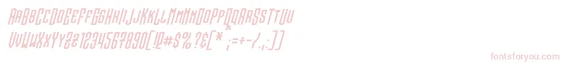 SteamwreckItalic-fontti – vaaleanpunaiset fontit valkoisella taustalla