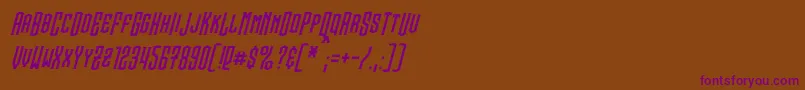 SteamwreckItalic-fontti – violetit fontit ruskealla taustalla