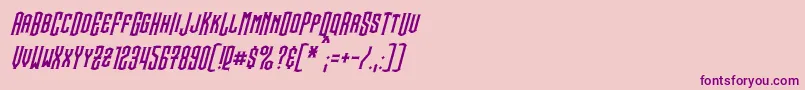 SteamwreckItalic-fontti – violetit fontit vaaleanpunaisella taustalla