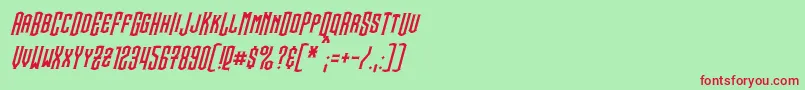 Шрифт SteamwreckItalic – красные шрифты на зелёном фоне