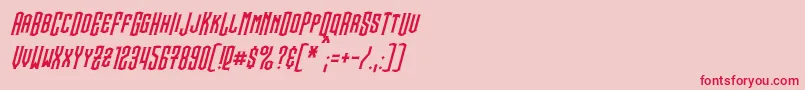 フォントSteamwreckItalic – ピンクの背景に赤い文字