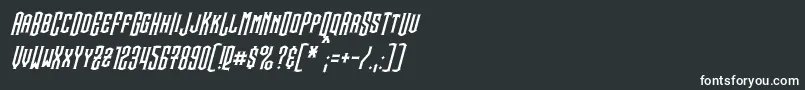 SteamwreckItalic-fontti – valkoiset fontit mustalla taustalla