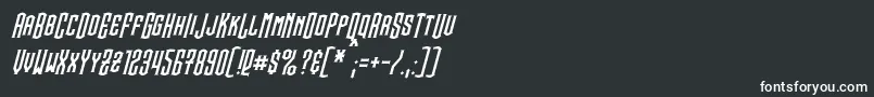 フォントSteamwreckItalic – 白い文字