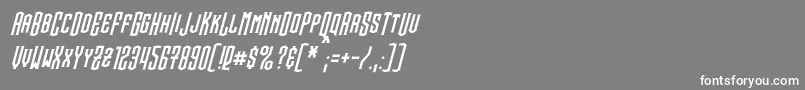フォントSteamwreckItalic – 灰色の背景に白い文字