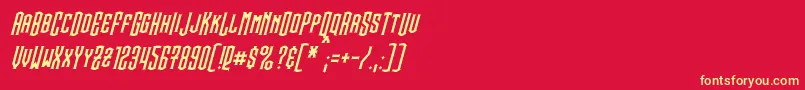 SteamwreckItalic-fontti – keltaiset fontit punaisella taustalla