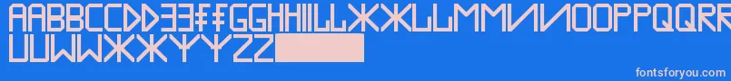 Inmodify Font – Pink Fonts on Blue Background