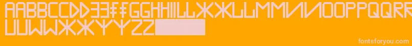 Inmodify Font – Pink Fonts on Orange Background