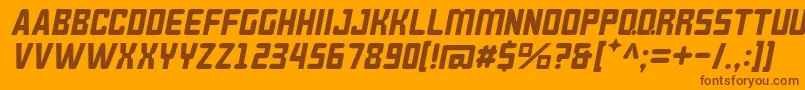 BrokerenMiring Font – Brown Fonts on Orange Background