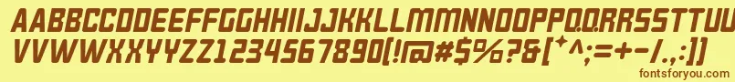 BrokerenMiring Font – Brown Fonts on Yellow Background