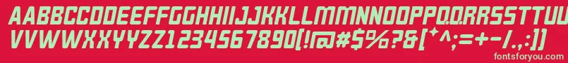 BrokerenMiring Font – Green Fonts on Red Background