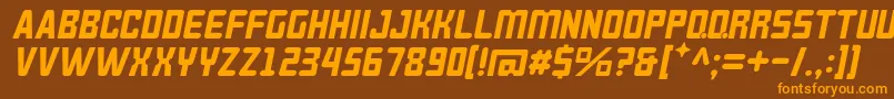 BrokerenMiring Font – Orange Fonts on Brown Background