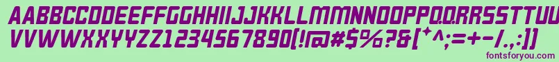 BrokerenMiring-Schriftart – Violette Schriften auf grünem Hintergrund
