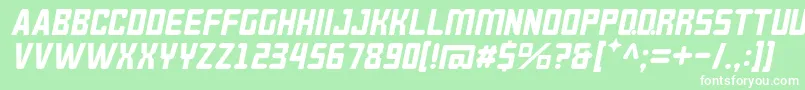 BrokerenMiring Font – White Fonts on Green Background