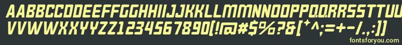 BrokerenMiring Font – Yellow Fonts on Black Background