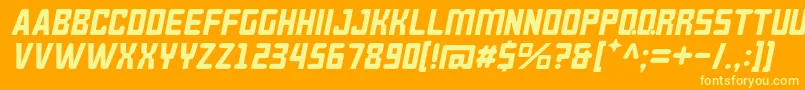 BrokerenMiring Font – Yellow Fonts on Orange Background