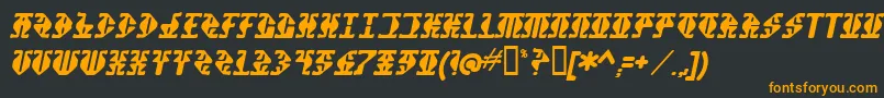 Stupefaction Font – Orange Fonts on Black Background