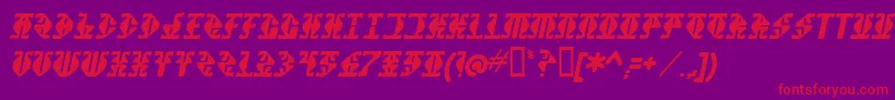 Stupefaction Font – Red Fonts on Purple Background