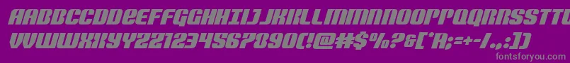 Nightwraithital Font – Gray Fonts on Purple Background