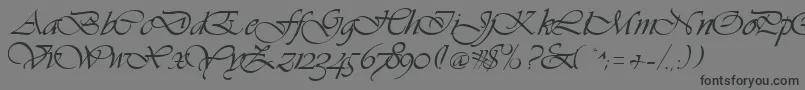 Hanford-fontti – mustat fontit harmaalla taustalla