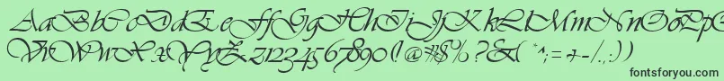 Hanford-Schriftart – Schwarze Schriften auf grünem Hintergrund