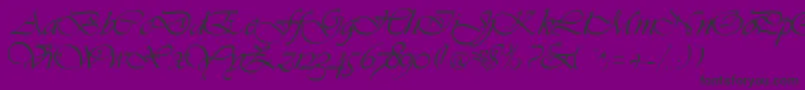 Hanford Font – Black Fonts on Purple Background