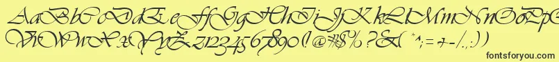 Hanford Font – Black Fonts on Yellow Background