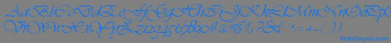 Hanford-Schriftart – Blaue Schriften auf grauem Hintergrund