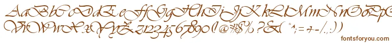 Hanford-Schriftart – Braune Schriften auf weißem Hintergrund