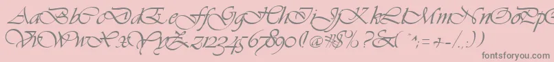 Hanford Font – Gray Fonts on Pink Background